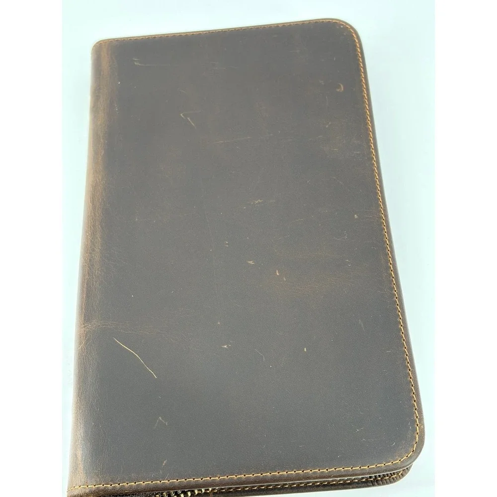 Polare Full Grain Leather Travel Four Passport Wallet,, Dark Brown, Travel, Vaca
